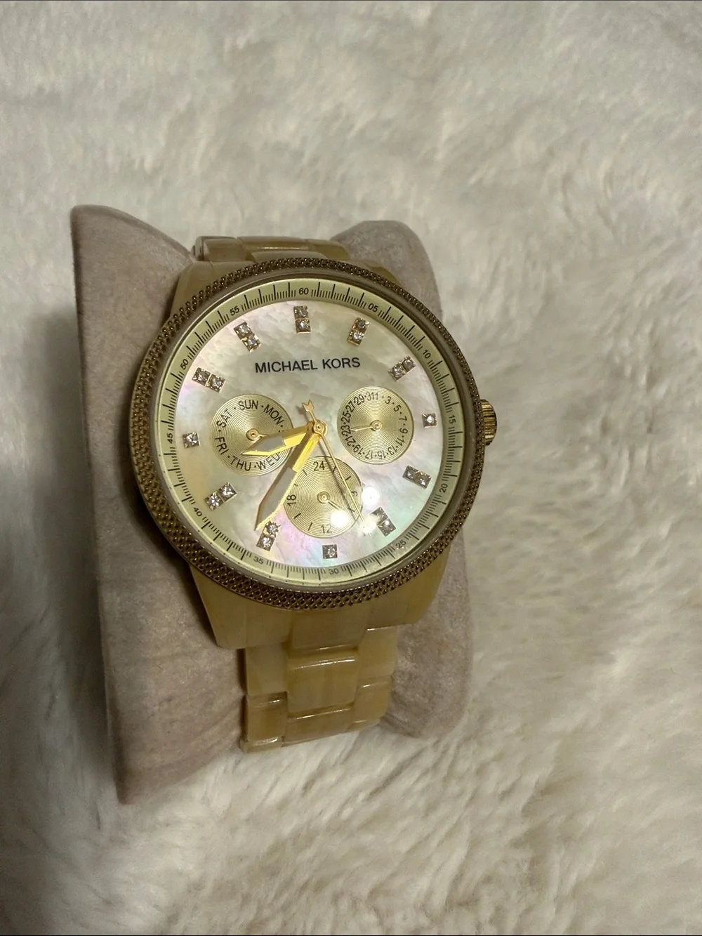Michael Kors Gold-tone Watch with Mother-of-Pearl Dial